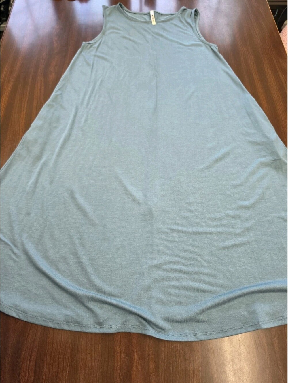 NWOT 42Pops Womens Blue Sleeveless Maxi Dress Size S Viscose Blend Long Casual